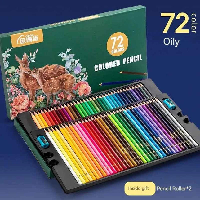 48/72/120/150/200 Colors Professional Colored Oil Pencils Lead Watercolor Drawing Pencils with Storage Bag Set Art Supplies