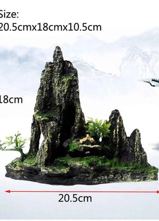 Resin Aquarium Rockery Mountain Decoration Artificial View Rock Cave Stone Tree Fish Tank Ornament Aquarium Decor Home New