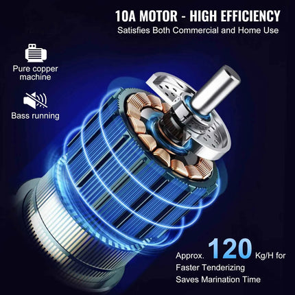 SucceBuy 17inch 54 Blades Commercial Meat Tenderizer 450W Electric Meat Tenderizer Machine for Pork Chicken Fish