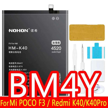 NOHON BM53 BM3L BM4E BM47 Battery For Xiaomi Mi 10T Pro Lite 9T 11T 8 9 10 10S 11 12 12X Max3 Mix 4 2 2S POCO F1 F2 Pro F3 M3 A3