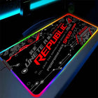 Black Mouse Pad Asus Rgb Gaming Mause Mat Anime Mats Gamer Rug Pc Xxl Cute Pads Large Game Keyboard Carpet Backlight Mousepad