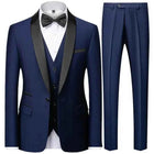 Abito Uomo 3 Pezzi Nero Slim Fit - Giacca, Pantalone e Gilet Cerimonia