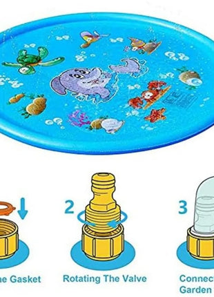 Inflatable Splash Play Mat for Dogs in the Backyard, Splash Pad for Boys Girls, Summer Sprinkler Pool for Outdoor Water Toys