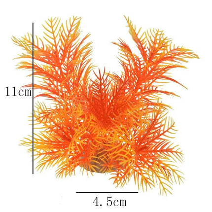 Artificial Aquarium Decor Plants Water Weeds Ornament Aquatic Fish Tank Simulation Grass Flower Decoration Accessories