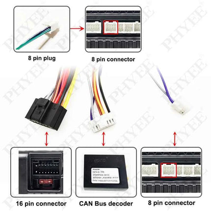 Cablaggio CAN Bus con telaio pannello sistema Android da 9 pollici per guida a sinistra Seat Leon 1P 2005 - 2012, adattatore cavo a 16 pin
