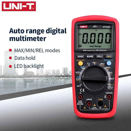 UNI-T UT139C UNIT Digital Multimeter Auto Range True RMS Meter Capacitor Tester Handheld 6000 Count Voltmeter Temperature