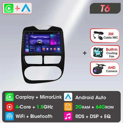 Srnubi 2 Din Android Carplay Car Radio for Renault Clio 4 2012 - 2019 Multimedia Player 2Din GPS Stereo 4G WIFI DVD Head Unit
