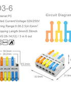 5/10PCS Universal Compact Wire Connector Quick Splitter Electrical Cable Terminal Block For 28-12AWG Small Wiring Connector