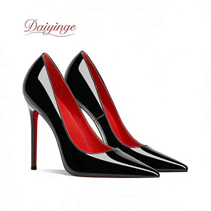 Scarpe da Donna 2026 di Tendenza Lusso con Suola Rossa Tacchi Alti a Punta Stiletto 12 cm Comode per Feste e Cerimonie