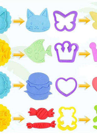 Stampo per pasta da gioco per gelato 3D Accessori per pasta da gioco Giocattoli artigianali fai-da-te per bambini Bambini Simpatico animale ghiacciolo Stampi per argilla da plastilina