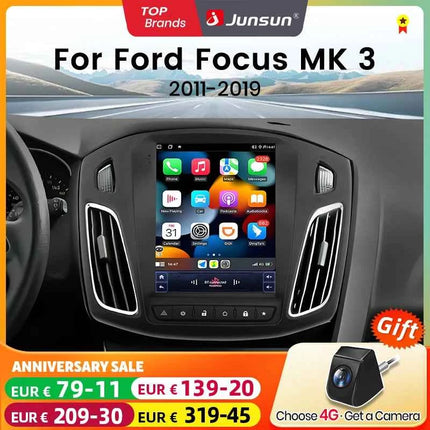Junsun 9.7'' For Tesla Style Android Car Radio For Ford Focus 3 MK 3 2011-2019 Carplay Auto Stereo Multimedia Player 2Din 4G DSP