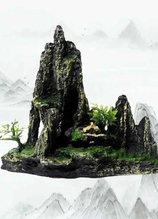 Resin Aquarium Rockery Mountain Decoration Artificial View Rock Cave Stone Tree Fish Tank Ornament Aquarium Decor Home New