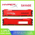 1/2PCS HYPERX SAVAGE DDR3 RAM 4GB 8GB 1866MHz 1333 1600 2133 2400 MHz Desktop Memory 240Pins PC3-14900 12800 DIMM 1.5V PC RAM