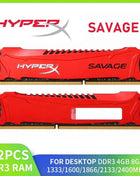 1/2PCS HYPERX SAVAGE DDR3 RAM 4GB 8GB 1866MHz 1333 1600 2133 2400 MHz Desktop Memory 240Pins PC3-14900 12800 DIMM 1.5V PC RAM
