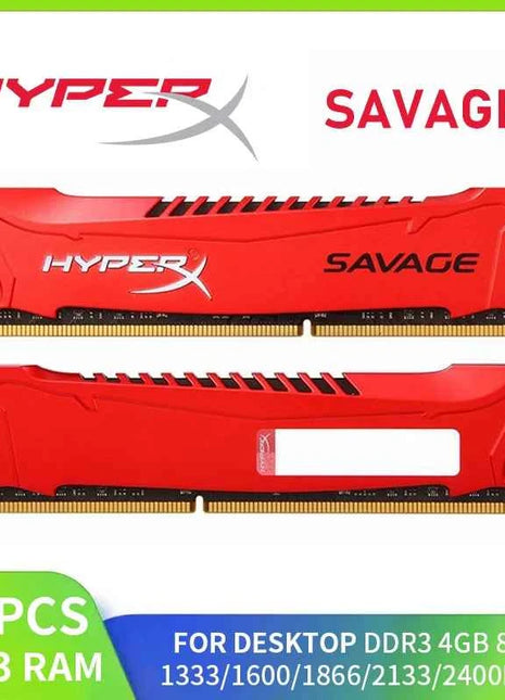 1/2PCS HYPERX SAVAGE DDR3 RAM 4GB 8GB 1866MHz 1333 1600 2133 2400 MHz Desktop Memory 240Pins PC3-14900 12800 DIMM 1.5V PC RAM