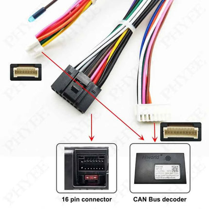 Decoder CAN Bus Quadlock 12Pin/32Pin, con supporto SWC, P&P 16Pin Android, per Renault Megane Mk3 Scenic 3 Fluence 09-15