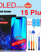 PINZHENG High Quality INCELL LCD OLED Screen for iPhone 14 Pro 15 Plus 13 Pro Max Display for iPhone Replacement with Tools