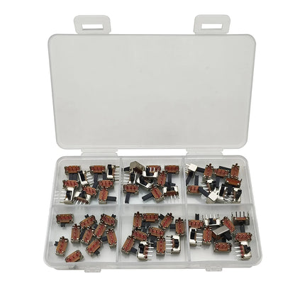 60 Pz/scatola 6 Formati SK12D07 Interruttori A Levetta 3Pin PCB 2 Posizione 1P2T SPDT Manopola Laterale Scorrevole In Miniatura SK12D07VG4