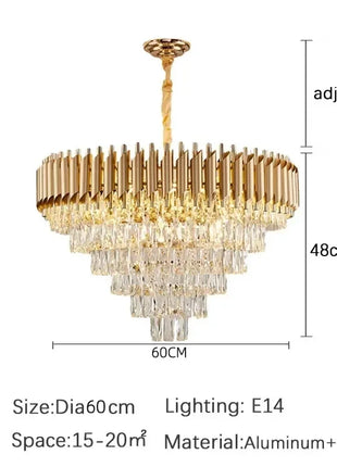 Lampada a sospensione in cristallo di lusso Lustro Decorazioni per la casa Lampadario a soffitto Sala da pranzo moderna Cucina Camera da letto Soggiorno Luci a sospensione