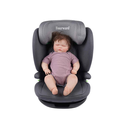 AP03 KL005 Grey/Black Car Seat Child Car Seat with ISOFIX,ECE R129 Certified, For 3 to 12 Years, 100-150 CM, 11-36 kg