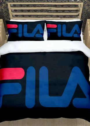Hot Logo Print Bedding Sets Bed Supplies Set  Comforter Set  Teens Girls Cartoon Twin Single Kid  F-Fila Luxury Gift