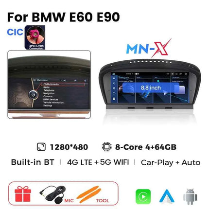 MEKEDE Android 14 Car Multimedia Player For BMW 3 Series E60 E61 E63 E64 5 Series E90 E91 E92 E93 CCC CIC DSP Carplay Auto Radio