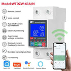 63A 230V WiFi Tuya Smart Earth Leakage Over Under Voltage Protector Relay Device Switch Smart Circuit Breaker APP Control