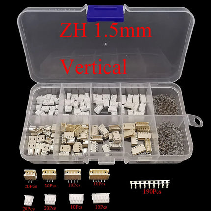 1 scatola SH 1.0/JST 1.25/ZH 1.5/PH 2.0/XH 2.54 Spina maschio Presa femmina Kit terminale alloggiamento Connettore intestazione pin orizzontale verticale