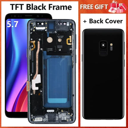 Display testato al 100% per Samsung Galaxy S9 LCD con gruppo touch screen digitalizzatore SM-G960FD S9 G960 LCD con sostituzione del telaio