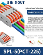 1 In Multiple Out Push-in Electrical Wire Connector Terminal Block Universal Fast Wiring Cable Connectors For Cable Connection