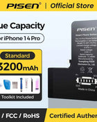 PISEN Phone Battery For iPhone 11 12 13 14 15 Mini Pro Max Plus SE2 SE3 Matches Original Capacity 0 Cycles Battery Replacement