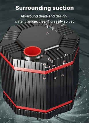 360° Fish Tank Submersible Pump Mini Filter Cleaning Small Bottom Suction Pump Water Circulation Filter Pump Water Change Silent