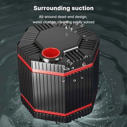 360° Fish Tank Submersible Pump Mini Filter Cleaning Small Bottom Suction Pump Water Circulation Filter Pump Water Change Silent