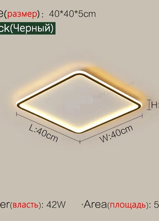 Lampada da Soffitto LED Ultrasottile AuroraRealm, Illuminazione Moderna per Soggiorno con Telecomando, Lampadario per Camera da Letto e Balcone