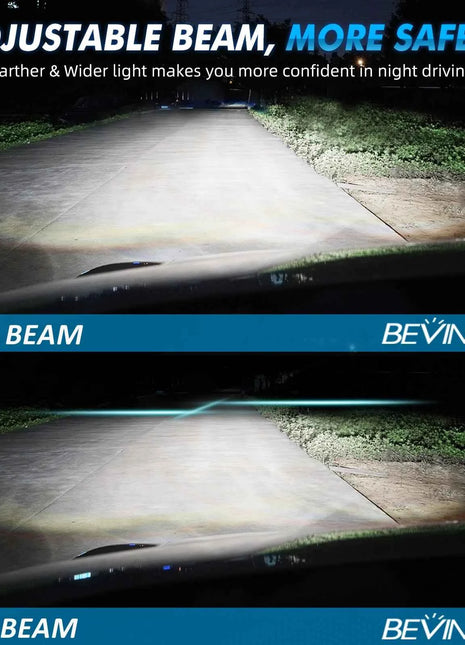 BEVINSEE V55 H7 H4 H11 LED Headlight Bulbs 28000LM 150W 9005 HB3 9006 HB4 9012 HIR2 LED Fog Lights CANbus Super Bright Turbo 12V