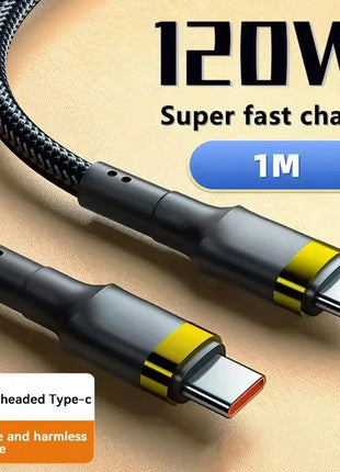 Cavo di ricarica rapida da 120W, cavo USB C a USB Type C di alta qualità con ricarica rapida PD per iPhone Xiaomi 17 Plus Pro Max Samsung S24