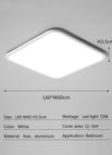 White 60x60CM / 3 Color No Remote