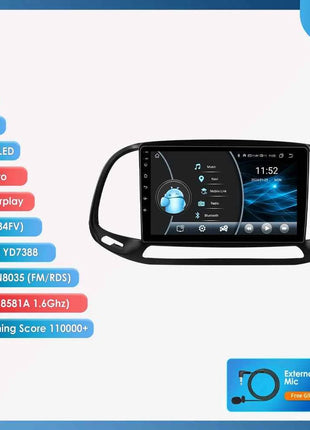 Hizpo AI Voice Autoradio Radio For Fiat Doblo 2015 - 2019 4G Car Multimedia GPS 2din Wireless CarPlay Android Auto Navigation BT