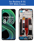 6.5 ''Per Realme 8 5G RMX3241 Display LCD Touch Screen Digitizer Assembly per Realme8 5G Schermo LCD Con Telaio di Ricambio