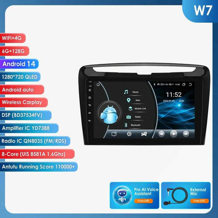 Hizpo 2Din Android 14 Car Multimedia Player for Lancia Ypsilon 2012 - 2020 GPS Carplay Autoradio 360Cam 4G AI Intelligent Screen