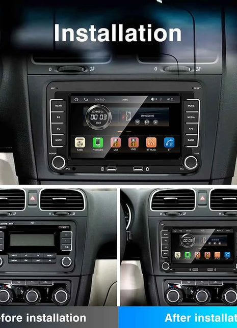 7" 2 Din HD Car Media Video RDS Airplay Car Radio CarPlay Android Auto Stereo Audio For Volkswagen/Seat/Skoda/Passat/Golf/Polo
