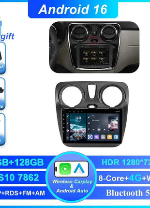 Android 16 Car For Renault Dokker Lodgy Dacia 2012 - 2020 Auto Radio Multimedia Player Android Auto Carplay Navigation GPS Wifi