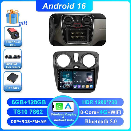 Android 16 Car For Renault Dokker Lodgy Dacia 2012 - 2020 Auto Radio Multimedia Player Android Auto Carplay Navigation GPS Wifi