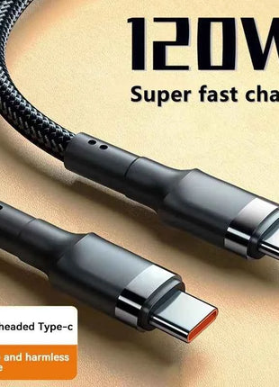 Cavo di ricarica rapida da 120W, cavo USB C a USB Type C di alta qualità con ricarica rapida PD per iPhone Xiaomi 17 Plus Pro Max Samsung S24