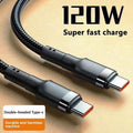 Cavo di ricarica rapida da 120W, cavo USB C a USB Type C di alta qualità con ricarica rapida PD per iPhone Xiaomi 17 Plus Pro Max Samsung S24