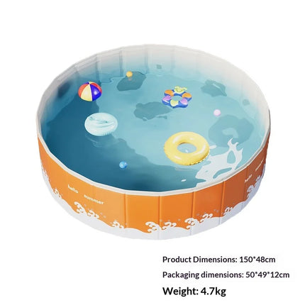 Piscina Familiare Portatile Pieghevole Rinforzata Non Gonfiabile per Bambini, Facile da Montare, per Esterni