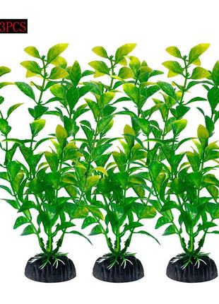 Artificial Aquarium Decor Plants Water Weeds Ornament Aquatic Fish Tank Simulation Grass Flower Decoration Accessories