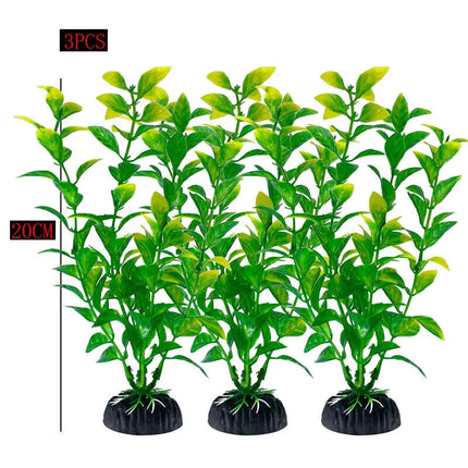 Artificial Aquarium Decor Plants Water Weeds Ornament Aquatic Fish Tank Simulation Grass Flower Decoration Accessories