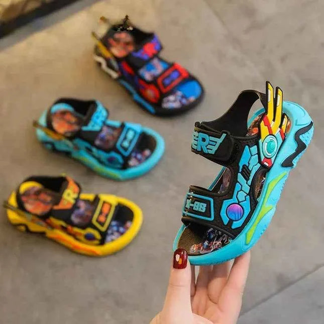 Sandali per ragazzi Disney Scarpe estive per bambini Sandali per neonati per bambini Scarpe casual da spiaggia per bambini Scarpe nere da esterno