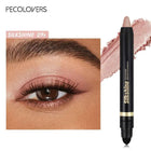 PECOLOVERS Champagne Brown Metallic Eyeshadow Stick - Waterproof, Long-Lasting Glitter Highlighter & Brightening Pencil Crayon